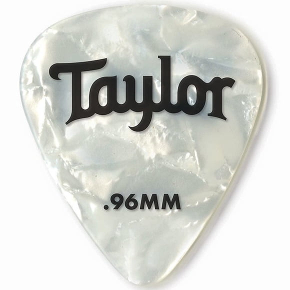 Taylor Picks - Celluloid 351, White Pearl, .96 mm, 12 Pack