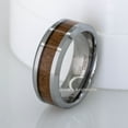 thumbnail image 4 of Jewelry Avalanche Mens Tungsten Carbide Wedding Band with Hawaiian Koa Wood Inlay 8MM Comfort Fit Anniversary Ring size 13, 4 of 4