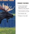 thumbnail image 3 of Jasper National Park, Canada, Moose at Night Birch Wood Wall Sign (6x9 Rustic Home Decor, Ready to Hang Art), 3 of 5