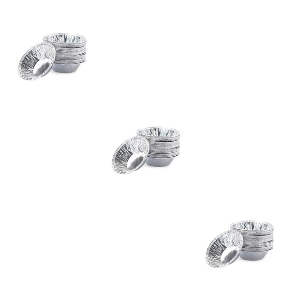 Molde para hornear de papel de Aluminio Bewildely Pack de 100 para tartas de huevo 7x4x2cm