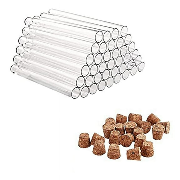 of 40 Plastic Test Tubes with Corks 20Ml for Flowers,for DIY Craft Candy Liquids Spices Flowers,150X16mm