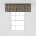 thumbnail image 2 of Ambesonne Ethnic Window Valance, Oriental Damask Motif Tribal, 54" X 18", Dark Grey and Tan, 2 of 3