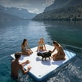 thumbnail image 4 of Garvee Inflatable Floating Dock 6 ft x 5 ft, 5.9" Thickness None-Slip PVC Surface, White & Blue, 4 of 6
