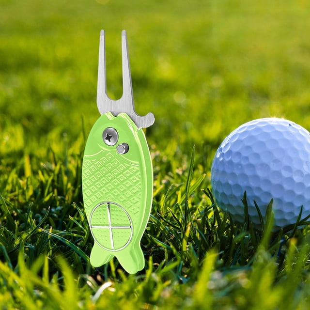 Herramienta de reparación de divot de golf Cola Verde