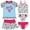 Floral s19, variant on Trolls Kindi Kids JoJo Siwa Poppy Unicorn Girls One Piece Bathing Suit Bikini Top Rash Guard Skirt and Bottom 5 Swimsuit Set Toddler to Big Kid