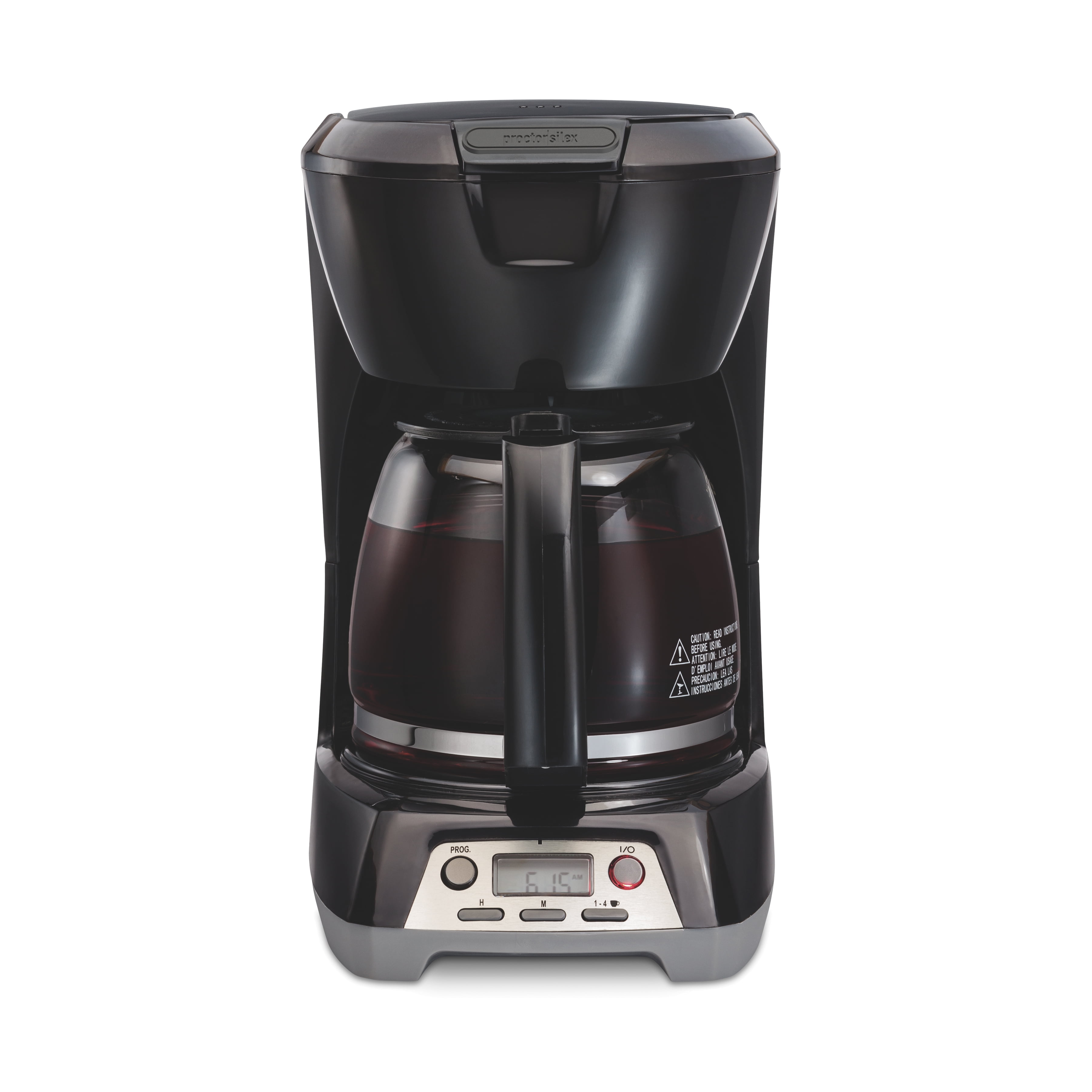 Proctor Silex 12 Cup Programmable Drip Coffee Maker, Black, 43672PS