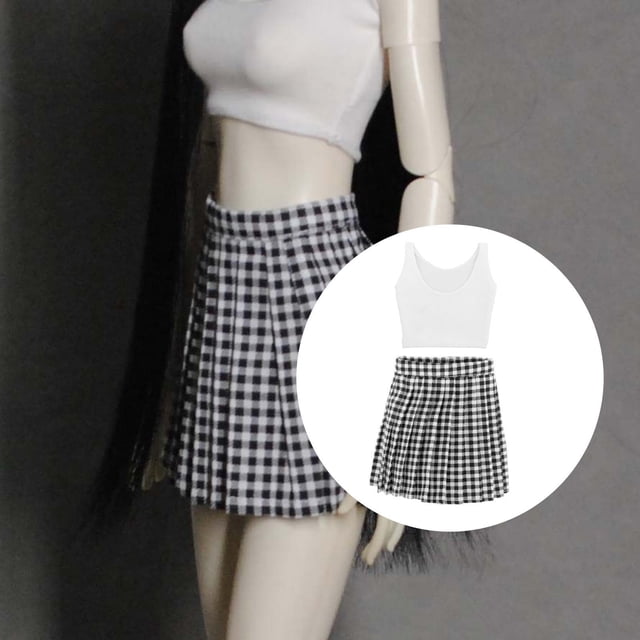Ropa ñeca Hugo Mini plisada 1/3 60cm negro Vestido de muñeca