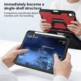 thumbnail image 6 of for iPad 12th/11th/10th Generation 2025/2024/2022 Case, Multi-Angle Fold Magnetic Stand, Detachable Cover with Sleep Wake, Black and Red, 6 of 7