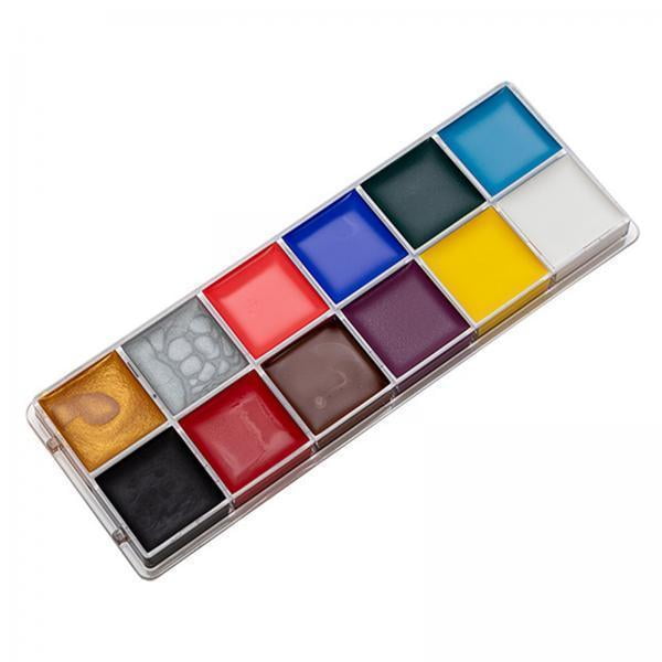 Paleta de pintura para rostro y cuerpo,Paleta de pintura corporal para rostro Pintura al óleo Pinturas faciales,Paleta de maquillaje para fiestas de Navidad con pintura facial para