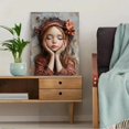 thumbnail image 5 of Qisvanset Framed Canvas Wall Art 12x16 Inch Vintage Psalm Girl Baptism Bible Verse Wall Art, 5 of 5