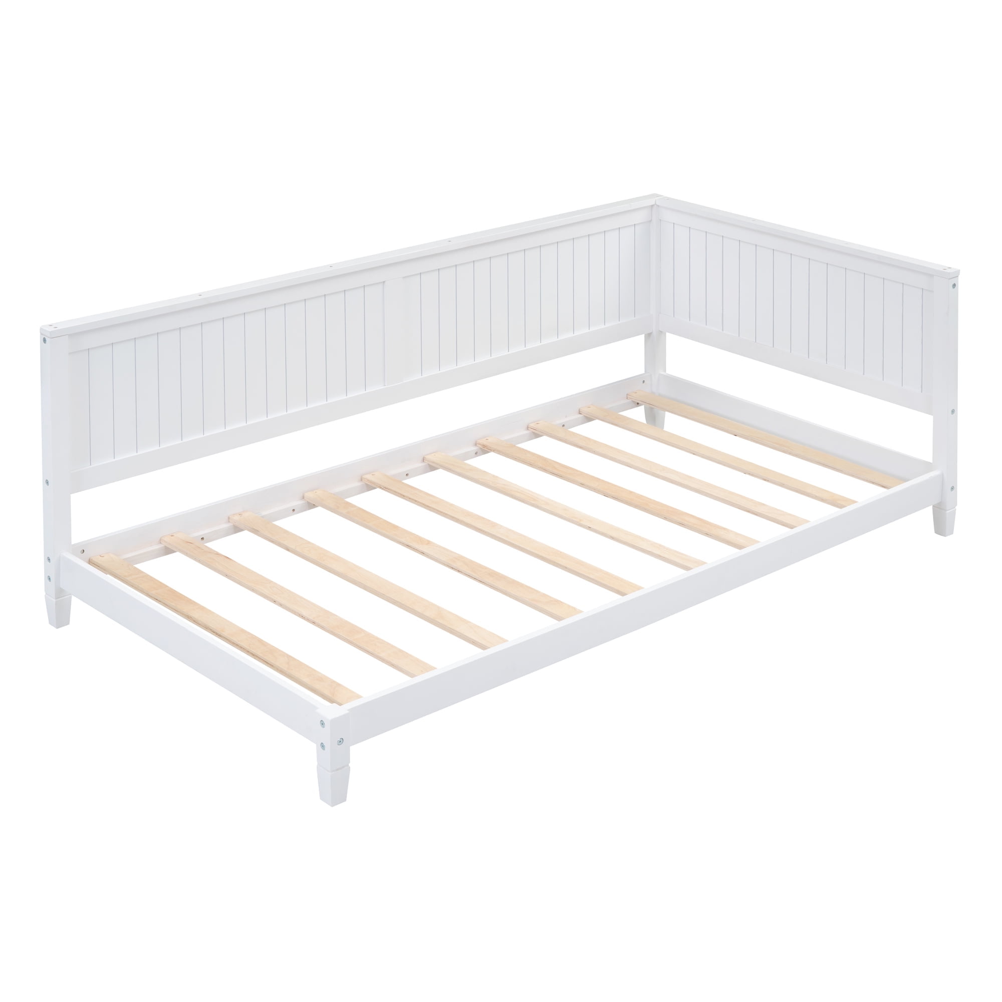 Aukfa Twin Size Daybed, Wood Sofa Bed, White