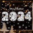 thumbnail image 2 of Pegatinas navideñas de copos de nieve, electricidad estática, decoración navideña, muñeco de nieve, alce, ventana, novedad de 2024, 2 of 4