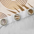thumbnail image 4 of Homewish Retro Geometric Circle Curtains Pack of 2 (42x84 Each),Tropical Botanical Plam Curtains Blackout,Beige Brown Bedroom Curtains For Girls Boys,Super Cozy Room Decor, 4 of 6