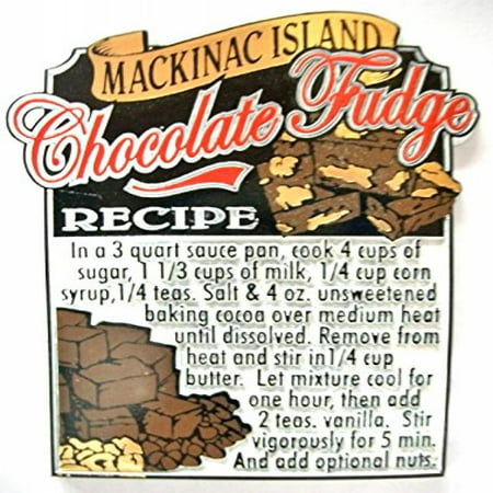 Mackinac Island Fudge Recipe Fridge Magnet (Best Fudge Shop Mackinac Island)