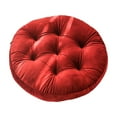 thumbnail image 2 of Funda de almohada estilo cojín redondo diámetro 42 cm café Pegasuss terciopelo súper suave cojín grueso cojín de silla flocado viento cojín redondo, 2 of 6