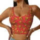thumbnail image 1 of Fotbe Pizza Cartoon Sujetador Deportivo Largo sin Aros para Mujer con Almohadillas y Soporte Medio, Transpirable y Absorbente, Camiseta Tipo Chaleco o Tank Top-Small, 1 of 8