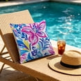 thumbnail image 7 of Throw Pillow Cover 18x18 Inch Waterproof Summer Flower Bohemian Print Soft Colorful for Car Office Patio Decor by MPOISVA, 7 of 7