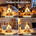 thumbnail image 5 of Halloween Eolstice Ghost Glass Cloche Night Light, 3 Mini Figurine Light Up Dome Lamp, Cute Spooky Tabletop Centerpiece for Home Room Festival Party Fireplace Indoor Desktop Decoration, 2PC, 5 of 7