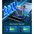thumbnail image 5 of Transmisor Fm Bluetooth 5.3 Para Auto Con Adaptador Bluetooth Pd 48w Eo Safe Imports Negro, 5 of 5