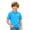 Sky Blue, variant on Kids Short Sleeve Polo Shirt Boys Girls Classic Lapel Collar Deer Embroidery Casual Tops Lightweight Breathable Summer Tee for Daily Wear Oktoberfest Outfit(Dark Blue,9-10Years)