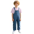thumbnail image 6 of RTKFRFLM Toddler Boys Girls Denim Overalls Set Kids Loose Fit Jean Jumpsuits with Casual Short Sleeve Top Fashion One Piece Romper Soft Breathable Daily Wear Trendy Elegant Clothing Set, 6 of 6