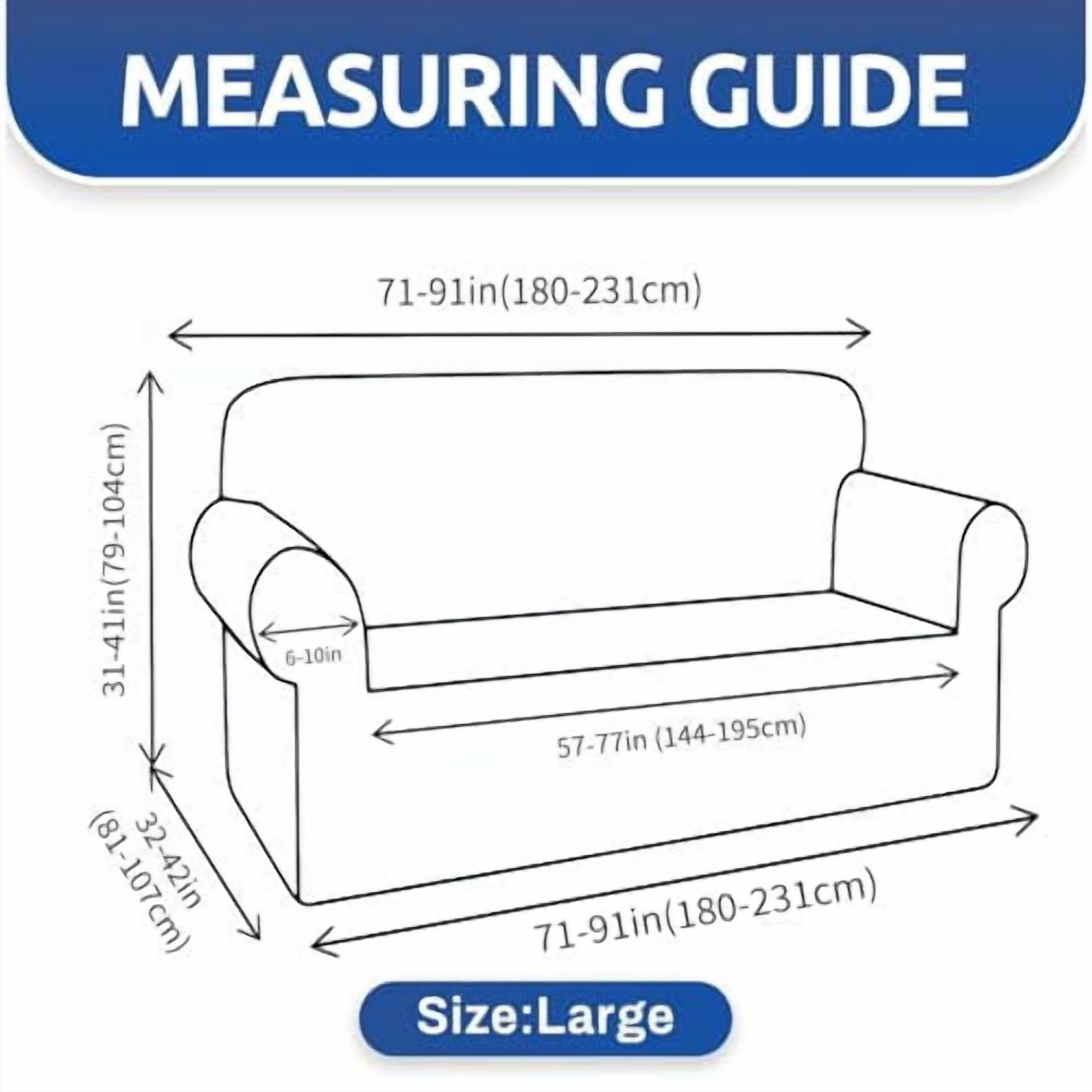 1-Piece Stretch Sofa Cover for 3-Cushion Couch (79-91 Inches), Pet Friendly Washable Furniture Protector with Elastic Bottom, Soft Light Gray Slipcover for Living Room