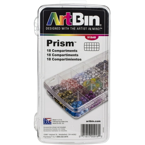 ArtBin Boîte à Prisme avec 18 Compartiments -8.875 Pouces x4.875 Pouces x1.325 Pouces