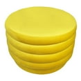 thumbnail image 2 of Thor 31" Round Large Modern Velvet Ottoman in Daffodil Yellow, 2 of 4