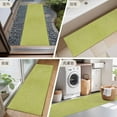 thumbnail image 6 of Fruit Green 2x6 Kitchen Runner Rug, Farmhouse Burlap Solid Green Color Modern Linen Texture Non-Skid Rubber Backing Large Area Rugs - Living Room Bedroom Office, Indoor Floor Carpets Washable Rug, 6 of 9