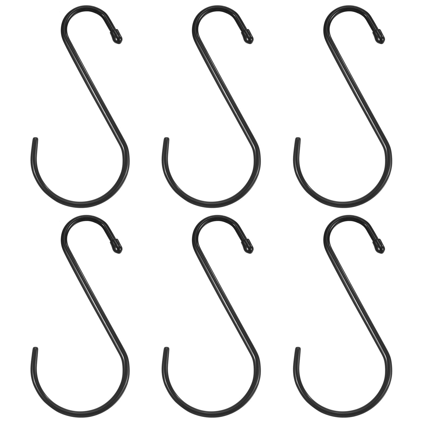 Uxcell 6" S Shaped Hooks, 6 Pack Multipurpose S Hanging Hooks, Black