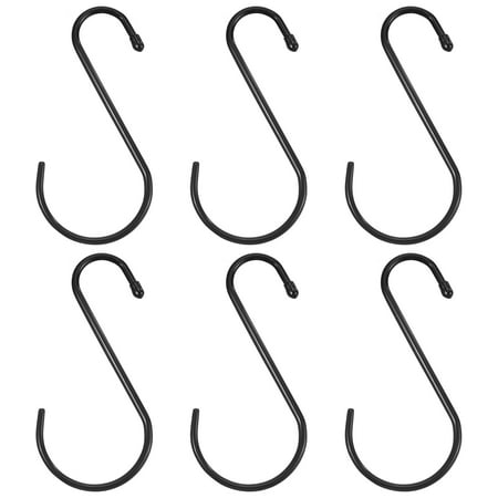

Uxcell 6 S Shaped Hooks 6 Pack Multipurpose S Hanging Hooks Black