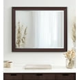 thumbnail image 4 of Kate and Laurel Scoop Rectangle Wall Mirror, 26 x 32, Cherry, Traditional Dark Bathroom Mirror, 4 of 8