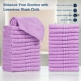 thumbnail image 2 of Casa Lino 26Pcs Washcloths (12" x 12") - 100% Cotton, 400GSM, Ultra Soft & Highly Absorbent (Violet Tulip), 2 of 7