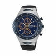 thumbnail image 1 of Reloj cronógrafo Seiko SNAF85 Macchina Sportiva con esfera azul de silicona negra para hombre, 1 of 1