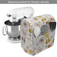 thumbnail image 2 of Animal Stand Mixer Cover, Cartoon Style Designed Smiling Foxes Birds Hearts and Floral Motifs Sketch, Kitchen Appliance Organizer Bag Cover with Pockets, 5 Quarts, Off White Multicolor, by Ambesonne, 2 of 4
