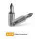 thumbnail image 3 of Uxcell 2 piezas PH0 Punta de destornillador Phillips 1/4" Hex Shank 25mm/1" Longitud Magnética Puntas de Cabeza Cruzada Hex Bit de Acero S2, 3 of 7