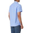 thumbnail image 3 of Unique Bargains Big & Tall Men's Shirts Short Sleeve Button Down Plaid Check Dress Shirts, 3 of 6