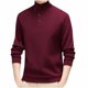 thumbnail image 4 of Blusa y camisa de manga larga con cuello alto para hombre, informal, de color liso, con botones, cuello alto, capa inferior, abrigo de poliéster de manga larga para hombre, 4 of 4