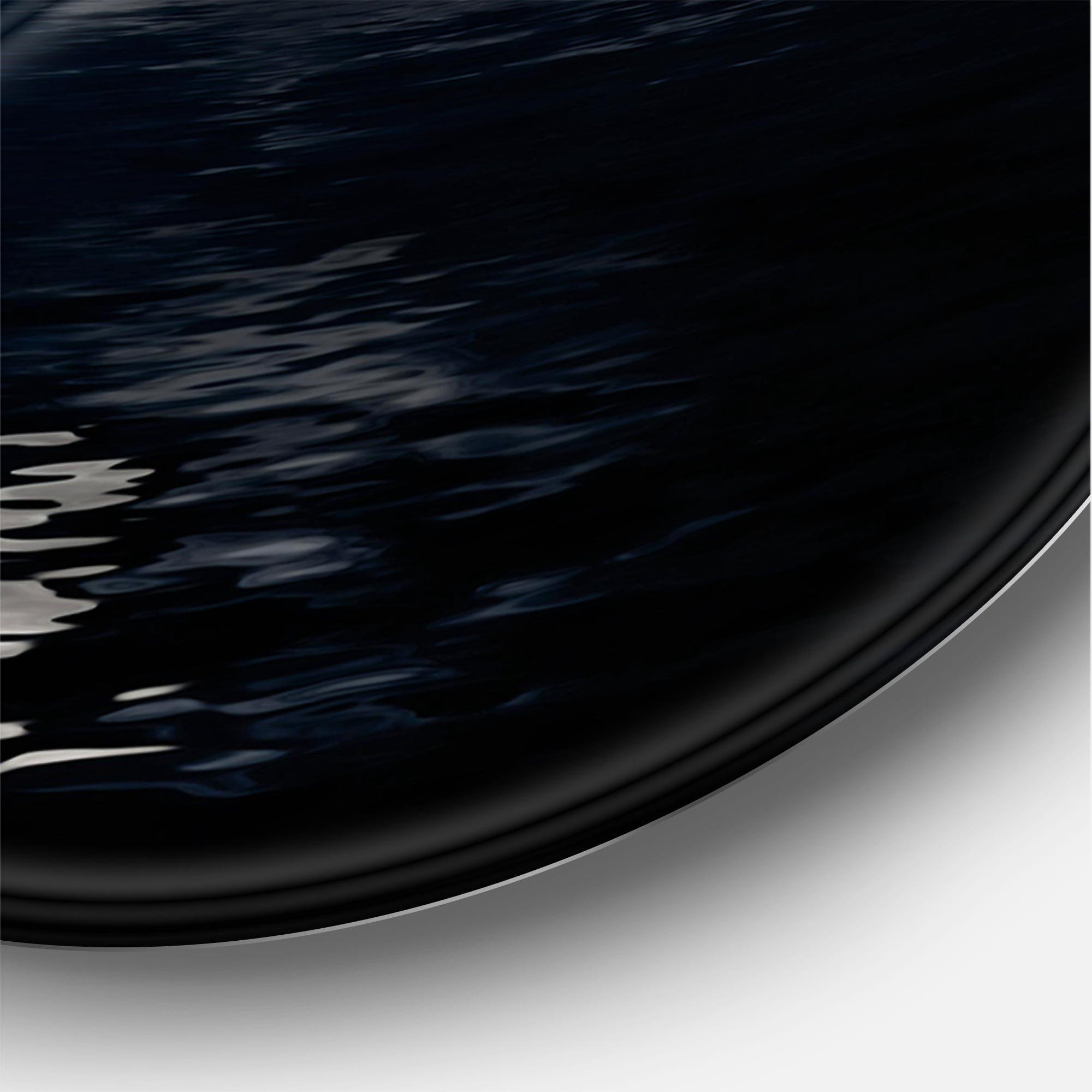 Designart 'Full Moon Night in Cloudy Sky IV' Nautical & Coastal Circle Metal Wall Art 29x29 - Disc of 29