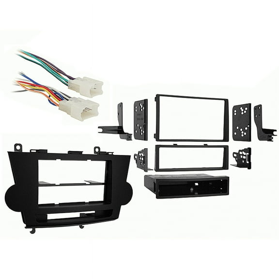 Fits Toyota Highlander 08-12 w/o Factory NAV Harness Radio Install Dash Kit