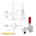 thumbnail image 4 of POWERTEC 500lbs Vertical Hold Down Toggle Clamp and Mounting Plate Kit for Woodworking, 500LB Holding Capacity w/ Quick Release, 71702, 4 of 7