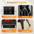 thumbnail image 6 of SKONYON Electric Fireplace Infrared Quartz Electric Stove Heater, Black, 6 of 7