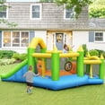 thumbnail image 4 of Gymax Inflatable Slide Bouncer Ball Pit Basketball Dart Game W/ 735W Blower, 4 of 10