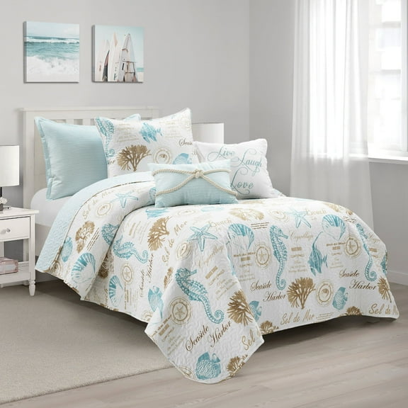 Harbor Life 7 Piece Quilt Set by Lush Decor
