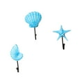 thumbnail image 3 of Juego de 3 ganchos para colgar abrigos en la pared. Diseño único y decorativo. Azul, 3 of 9