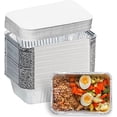 thumbnail image 1 of WRAP ON Aluminium Foil Container with Lid 660ml 50pcs. For Food Parcel, Packing, Storing, Takeout Fast Food Containers | Perfect disposable boxes for food, 1 of 1