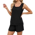 thumbnail image 6 of Women’s Tank Tops Wide Leg Elastic Waist Short Pockets Two Piece Summer Outdoor, 6 of 8