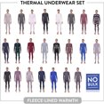 thumbnail image 3 of Rocky Men’s Heavyweight Thermal Underwear Set Insulated Top & Bottom Base Layer For Cold Weather, Heather Grey Medium, 3 of 6