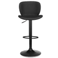 thumbnail image 3 of Bouclair Tabouret de Bar Réglable en Similicuir Texturé Noir et Métal, 3 of 10
