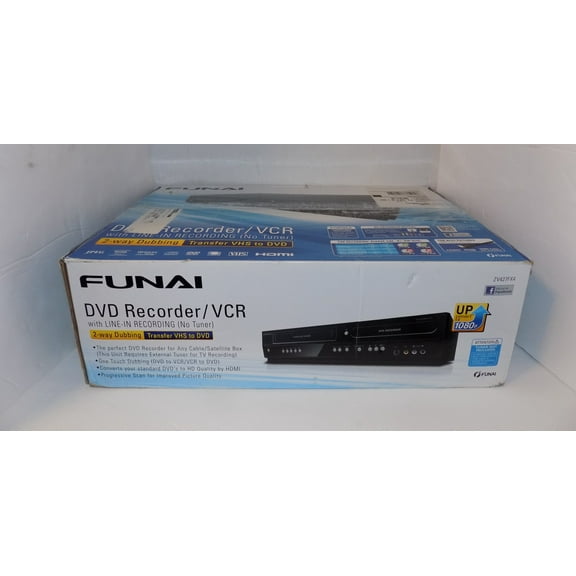 New Funai ZV427FX4 Full HD UpConvert DVD/VCR Combo Recorder